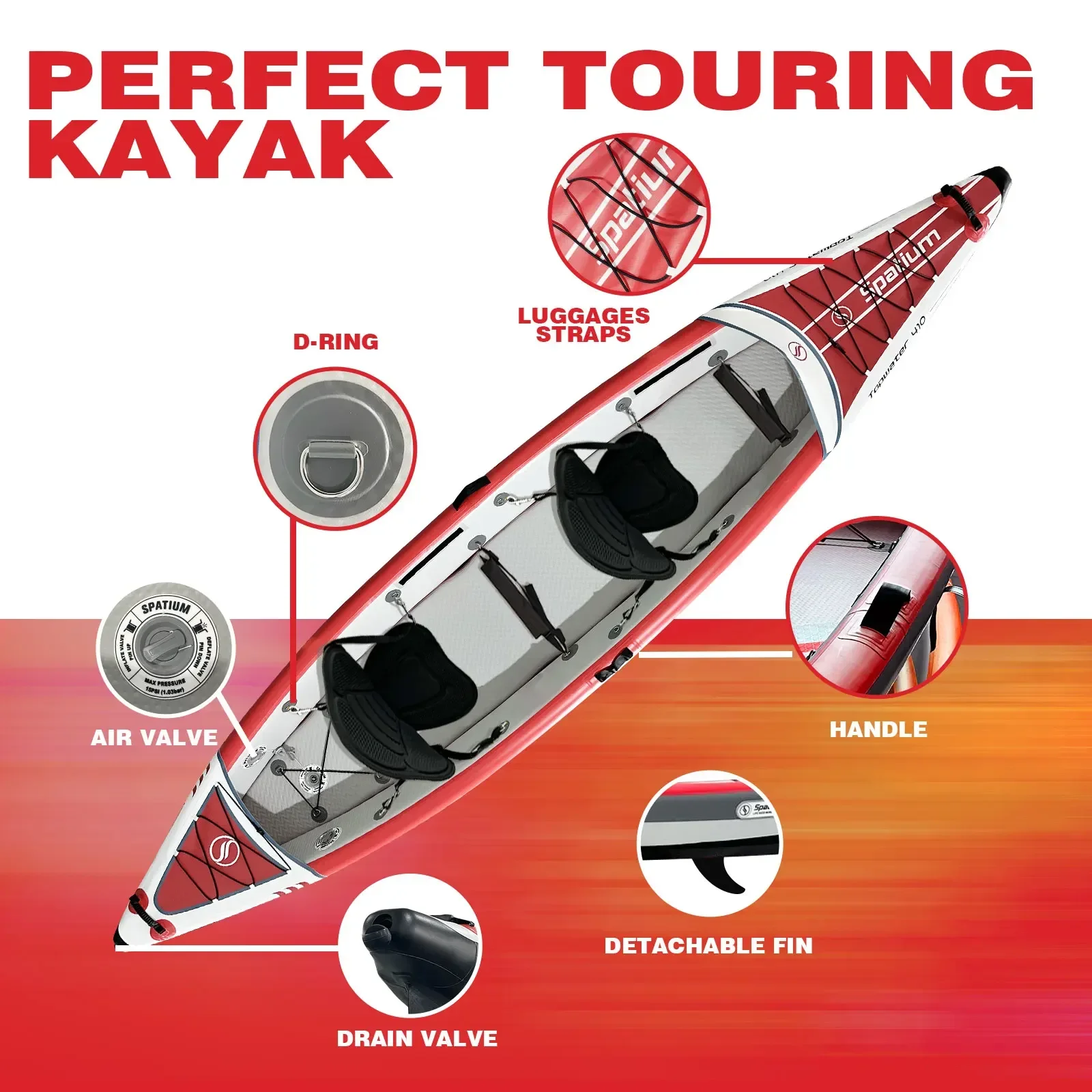 Spatium Inflatable Kayak PVC F - Fishing Boat Paddle ulasan dan harga