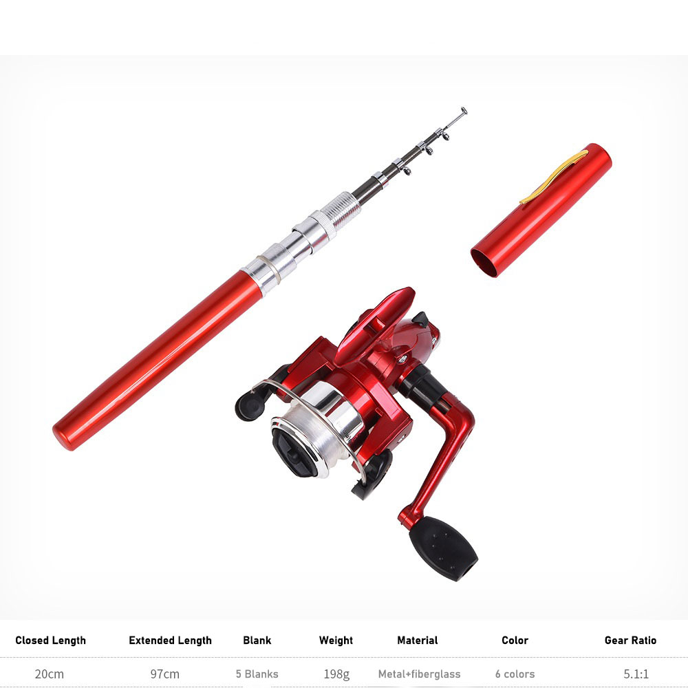 Mini Pen Shape Fishing Rod wit - Penn Reel Fierce ulasan dan harga