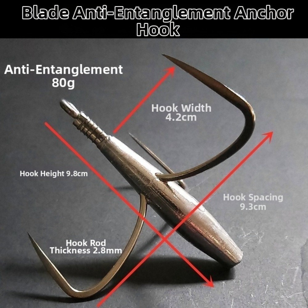 50g-80g Weight Triple Fishing  - Fishing Boat Anchor ulasan dan harga